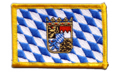 Aufnäher Deutschland Bayern mit Wappen - 8 x 6 cm