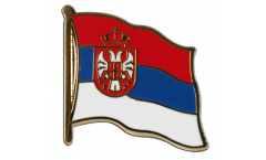 Flaggen-Pin Serbien mit Wappen - 2 x 2 cm
