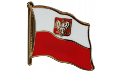 Flaggen-Pin Polen mit Adler - 2 x 2 cm