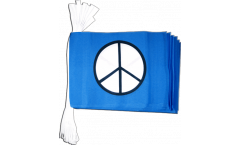 Fahnenkette Peace-Symbol - 15 x 22 cm