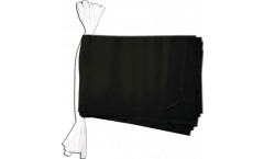 Fahnenkette Einfarbig Schwarz - 15 x 22 cm