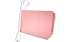 Fahnenkette Einfarbig Pink - 15 x 22 cm