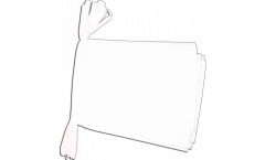 Fahnenkette Einfarbig Weiß - 15 x 22 cm