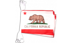 Fahnenkette USA Kalifornien - 15 x 22 cm