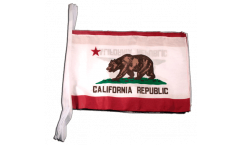 Fahnenkette USA Kalifornien - 30 x 45 cm