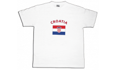 T-Shirt Kroatien, weiß, Größe XXL, Round-T