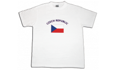 T-Shirt Tschechien, weiß, Größe L, Round-T