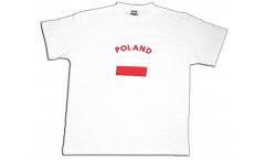 T-Shirt Polen, weiß, Größe XL, Round-T