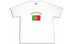 T-Shirt Portugal, weiß, Größe XL, Round-T