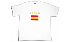 T-Shirt Spanien, weiß, Größe XL, Round-T