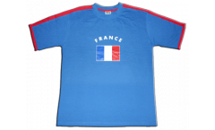 T-Shirt Frankreich, blau-rot, Größe XXL, Runner-T