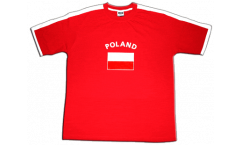 T-Shirt Polen, rot-weiß, Größe XL, Runner-T