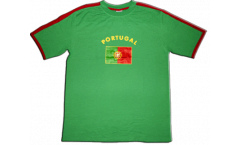 T-Shirt Portugal, grün-rot, Größe XL, Runner-T