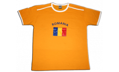 T-Shirt Rumänien, orange-weiß, Größe XXL, Soccer-T