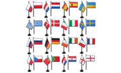 Tischflaggen-Set Fussball 2012, 16 Nationen - 10 x 15 cm