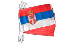 Fahnenkette Serbien mit Wappen - 30 x 45 cm