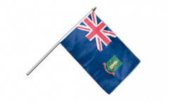 Flaggenfritze® Stockflagge Anguilla – 30x45 Cm, Polyester, Mit Holzstab 60 Cm, Siebdruck