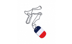 Dog Tag Frankreich - 3 x 5 cm