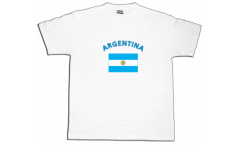 T-Shirt Argentinien, weiß, Größe M, Round-T
