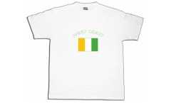 T-Shirt Elfenbeinküste, weiß, Größe S, Round-T