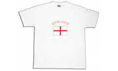 T-Shirt England, weiß, Größe S, Round-T