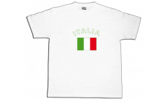 T-Shirt Italien Italia, weiß, Größe M, Round-T