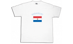 T-Shirt Paraguay, weiß, Größe S, Round-T