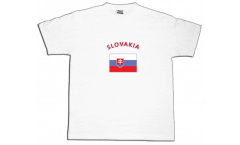 T-Shirt Slowakei, weiß, Größe S, Round-T