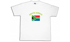 T-Shirt Südafrika, weiß, Größe S, Round-T