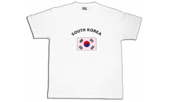 T-Shirt Südkorea, weiß, Größe S, Round-T