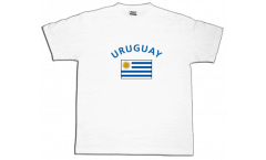 T-Shirt Uruguay, weiß, Größe S, Round-T