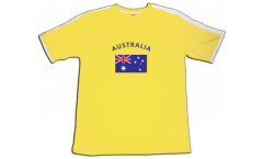 T-Shirt Australien, gelb-weiß, Größe S