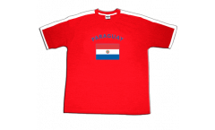 T-Shirt Paraguay, rot-weiß, Größe XL