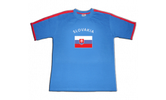 T-Shirt Slowakei, blau-rot, Größe S