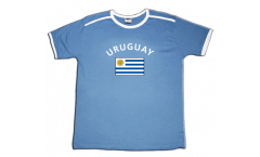 T-Shirt Uruguay, hellblau-weiß, Größe XXL