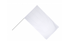 Stockflagge Einfarbig Weiß - 60 x 90 cm