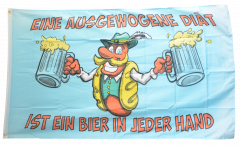 Flagge Bier ist eine ausgewogene Diät