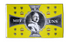 Flagge Deutsches Reich Kaiser Wilhelm 1914 Gott mit uns