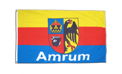 Flagge Deutschland Stadt Amrum mit Schrift