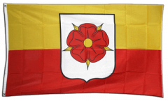 Flagge Deutschland Stadt Detmold Lippe mit Rose