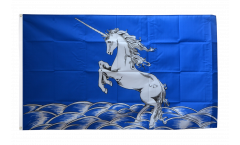 Flagge Einhorn blau
