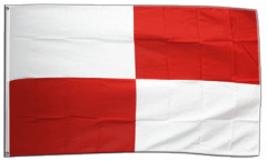 Flagge Fanflagge 4 Karos rot-weiß