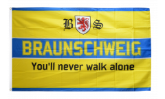 Flagge Fanflagge Braunschweig - You'll never walk alone