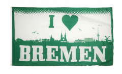 Flagge Fanflagge I Love Bremen