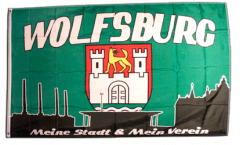 Flagge Fanflagge Wolfsburg 3 - meine Stadt mein Verein
