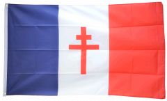 Flagge Frankreich mit Lothringerkreuz