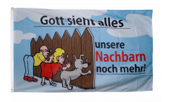 Flagge Gott sieht alles