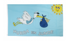 Flagge Hurra ein Junge