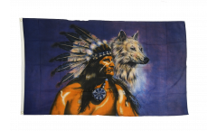 Flagge Indianer Wolf