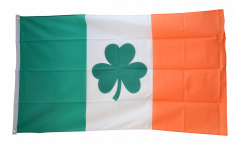 Flagge Irland mit Shamrock Symbol